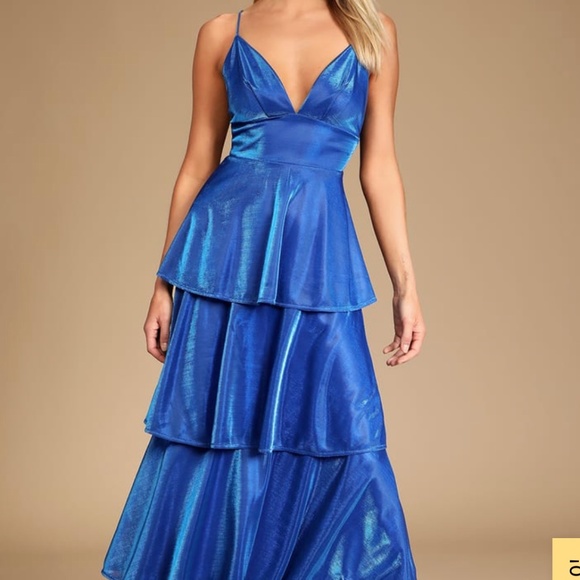 Lulus Dresses & Skirts - Blue Maxi Tiered Lulu Dress